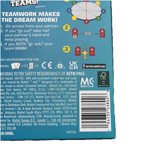 UNO Teams Card Game for Family Nights, Game Nights, Travel, Camping & Parties - Picture 3 of 4